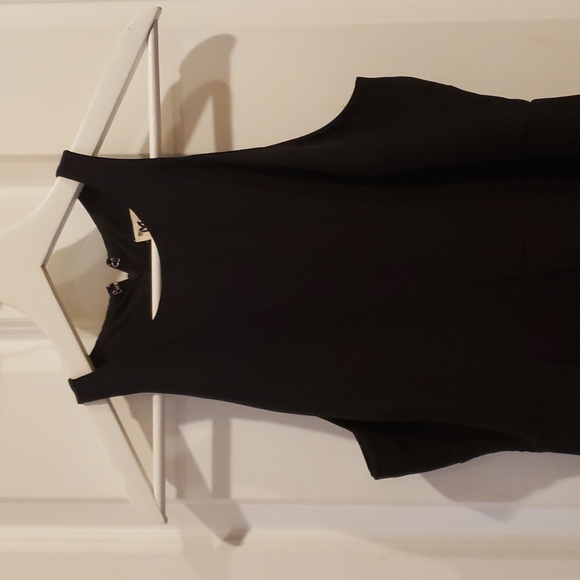 SHOW ME YOUR MUMU Black Stretch Crepe Chicago High Neck Gown sz S Women's Dress - Picture 6 of 14